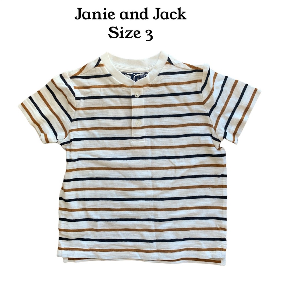 Janie and Jack boys Henley shirt sz 3